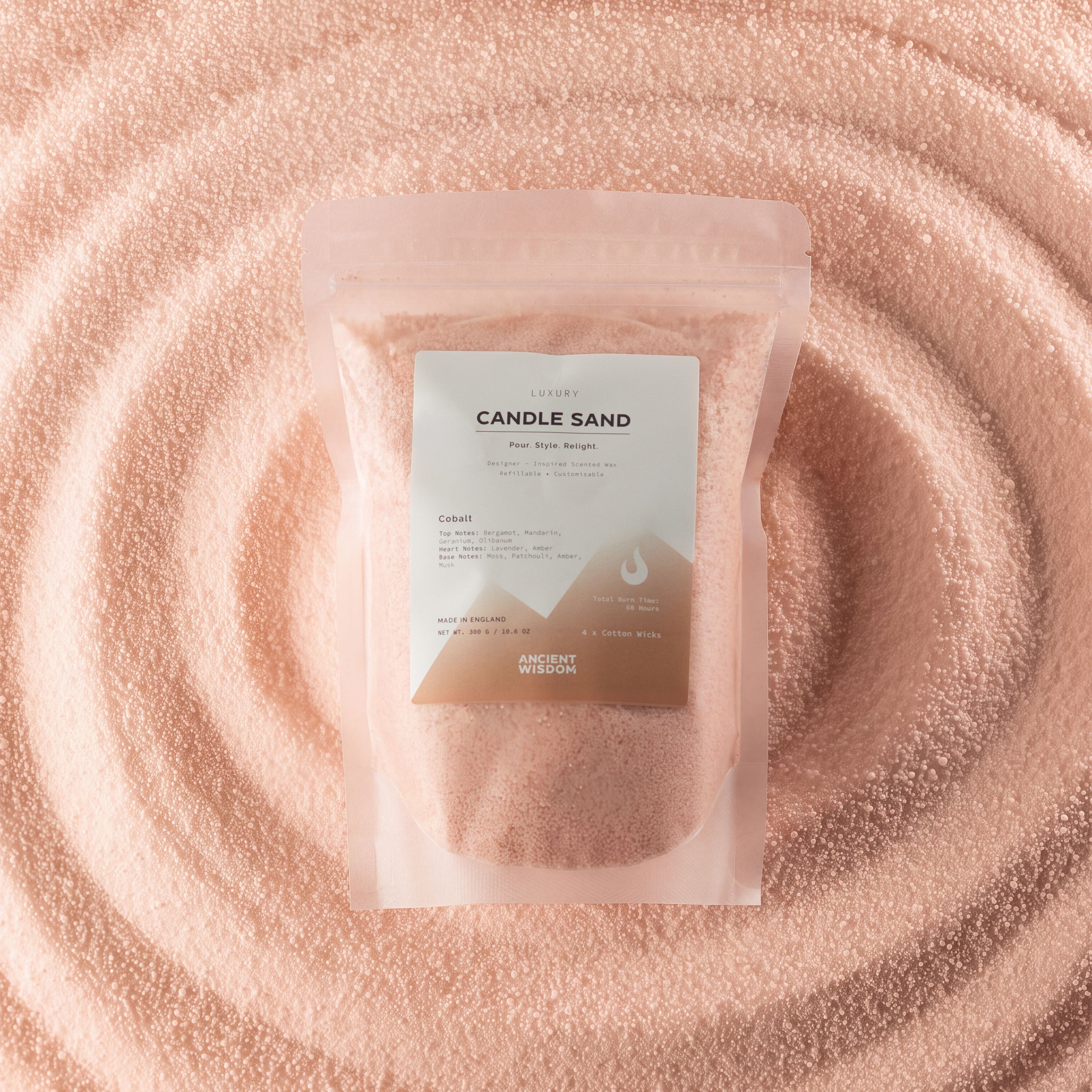 Candle Sand – Taupe Orange Cobalt