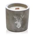 Concrete Wood Wick Candle – Whiskey & Woodsmoke (Medium)
