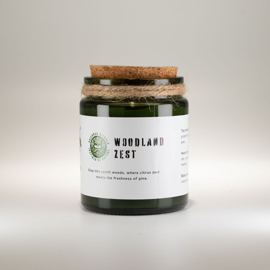 Greenman Woodwick Soy Candle – Woodland Zest