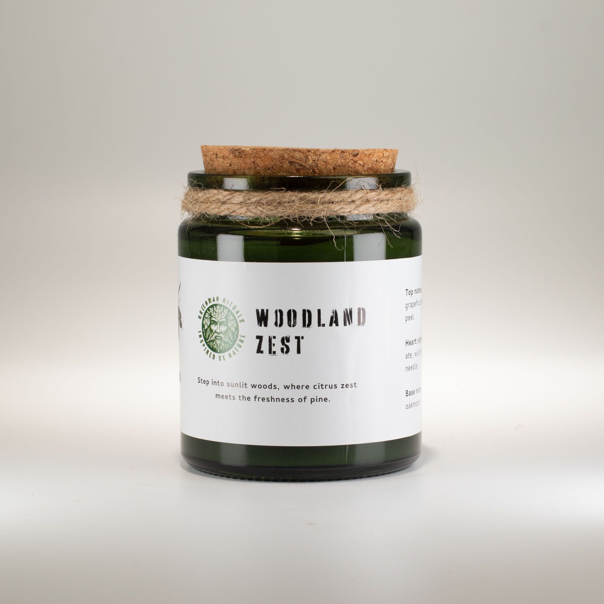 Greenman Woodwick Soy Candle – Woodland Zest