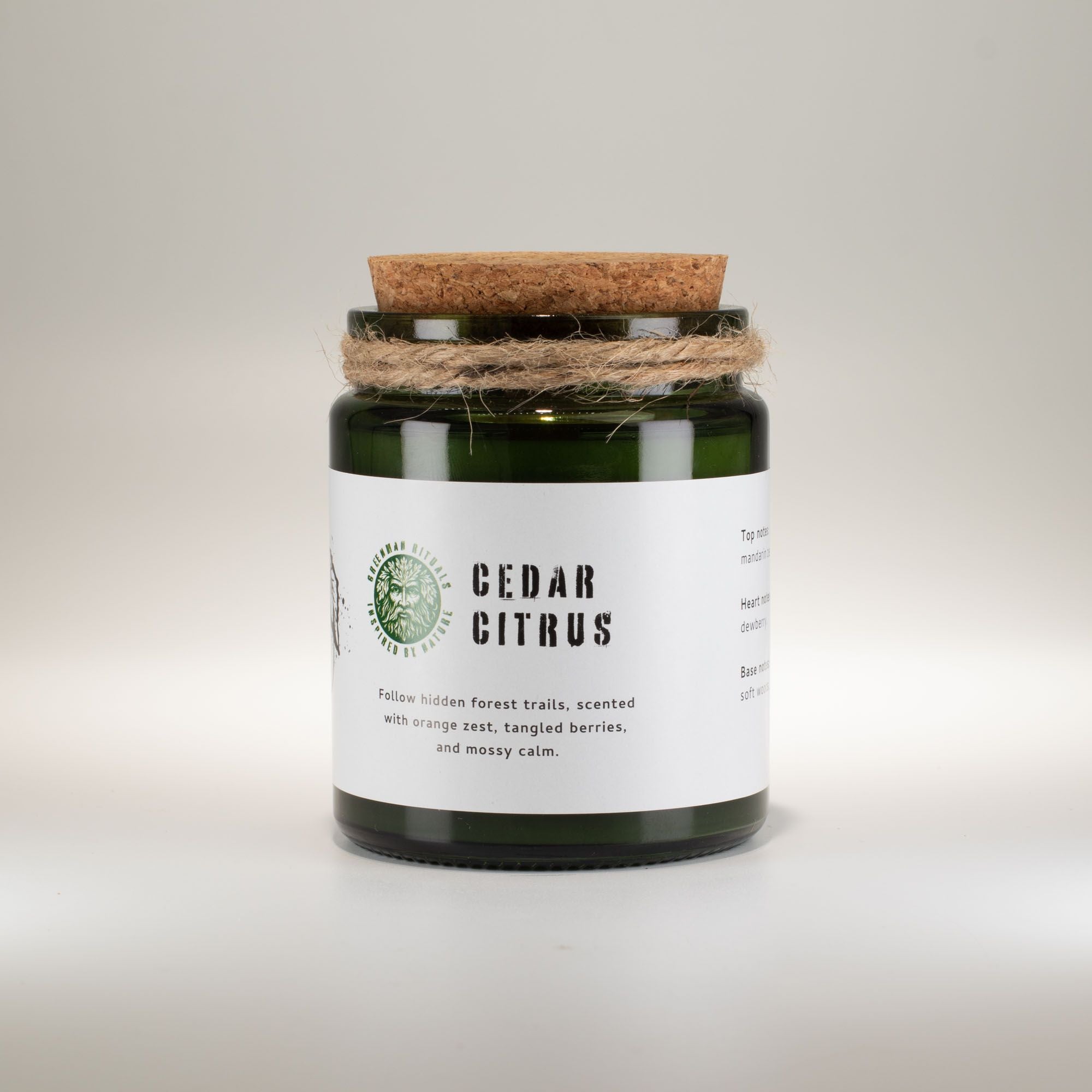 Greenman Woodwick Soy Candle – Cedar Citrus