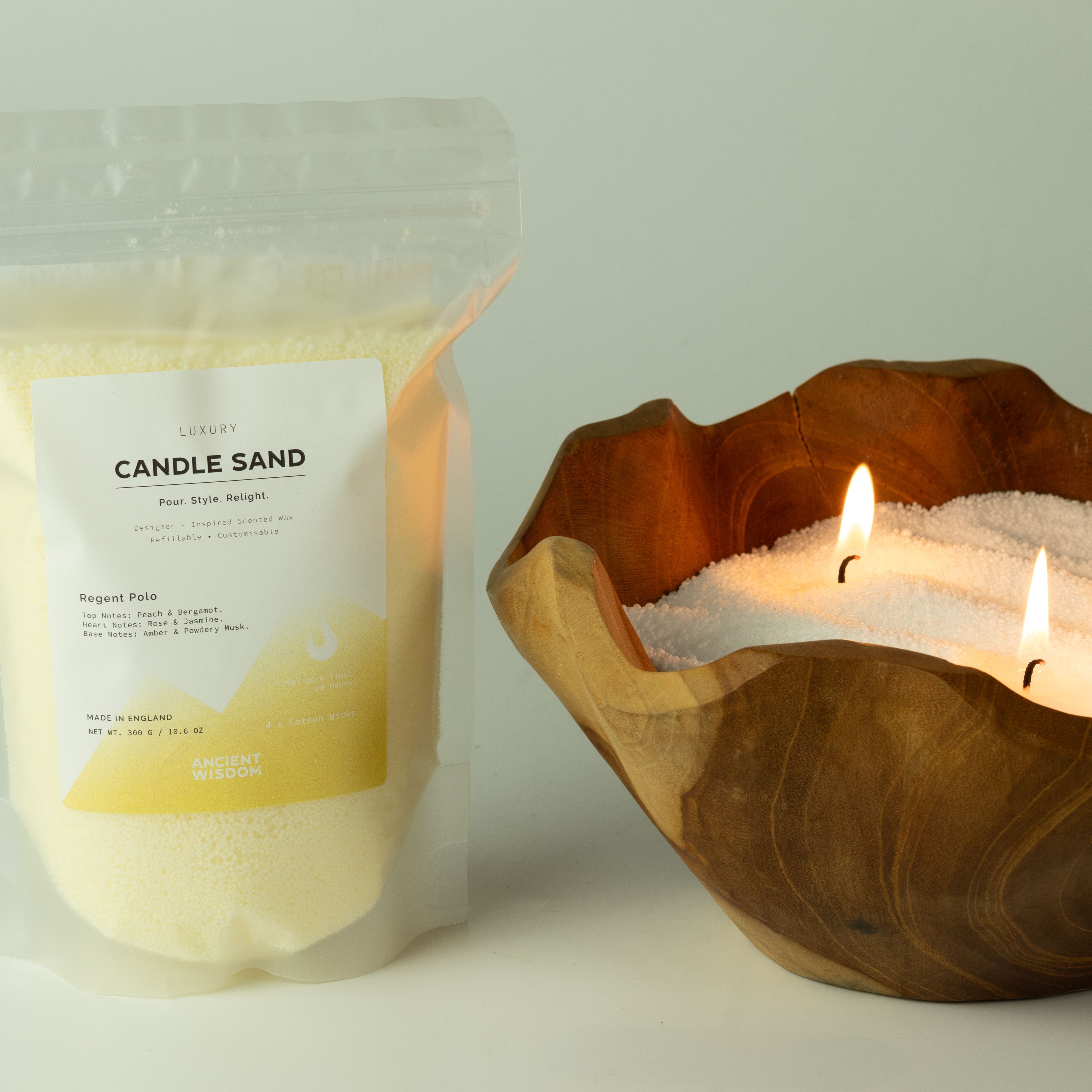 Candle Sand – Taupe Orange Cobalt