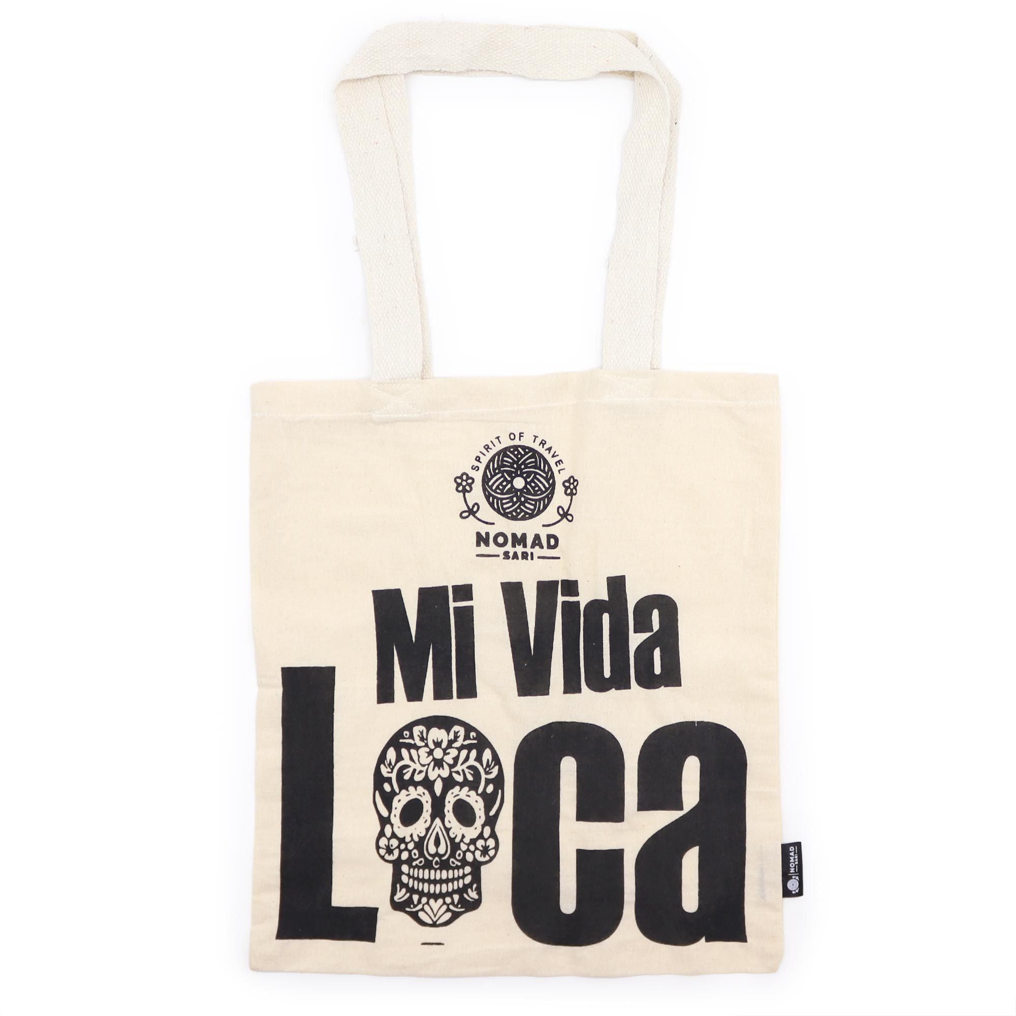 Nomad Sari Iconic Basic Tote Bag - Mi Vida Loca - Natural 4oz