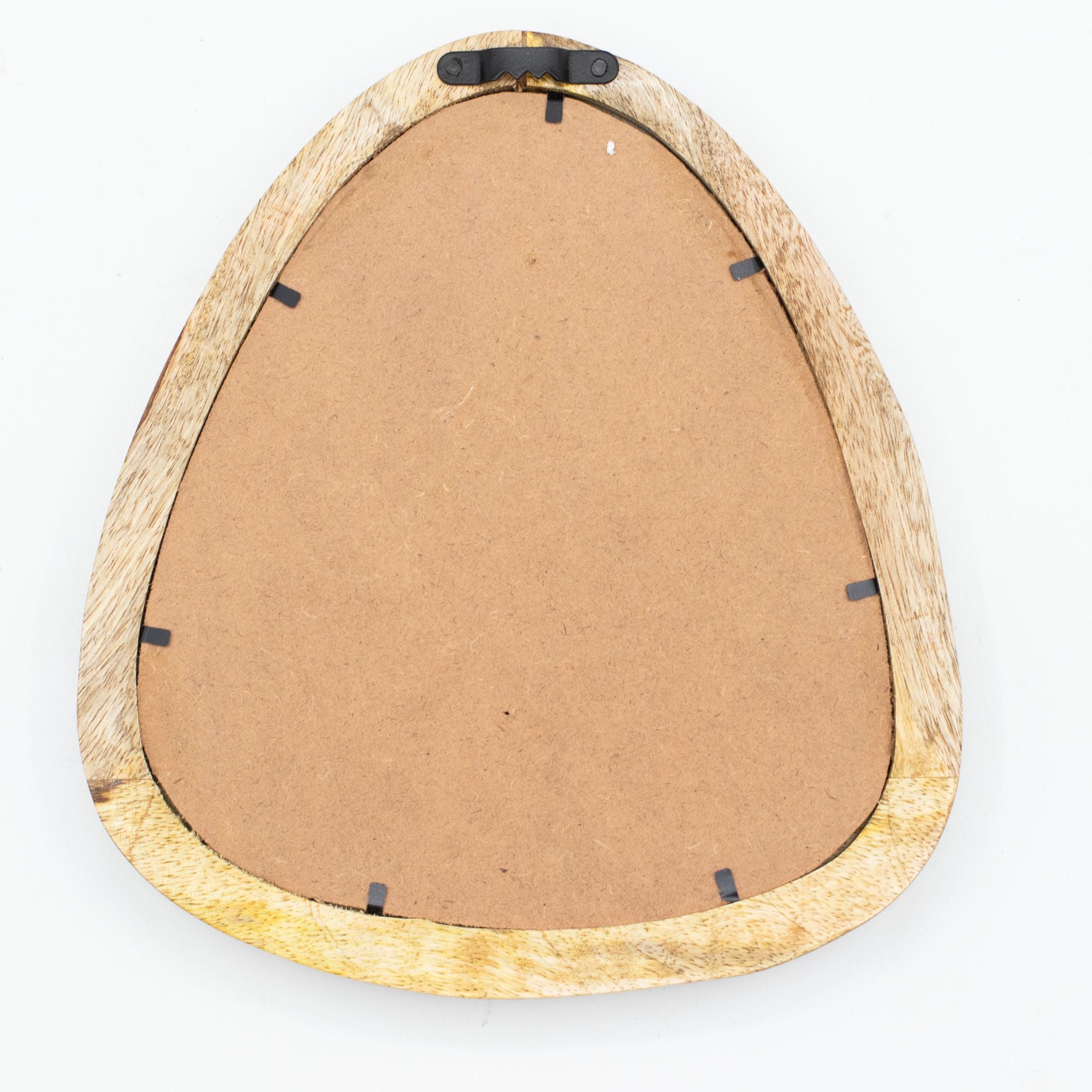 Set of 3 Pebble Shaped Mirrors - Light Wood Finish