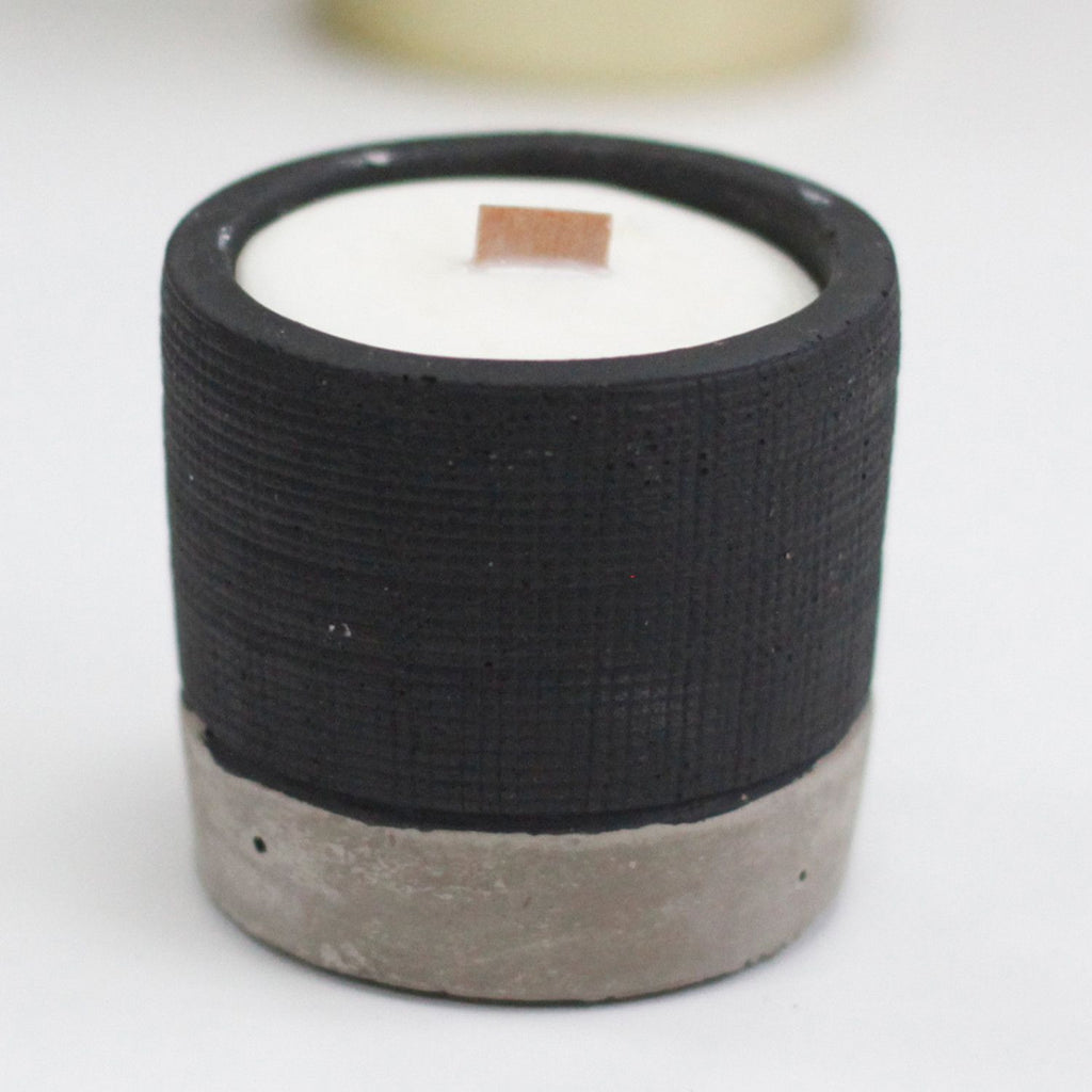 Concrete Wood Wick Candle – Brandy Butter (Small)