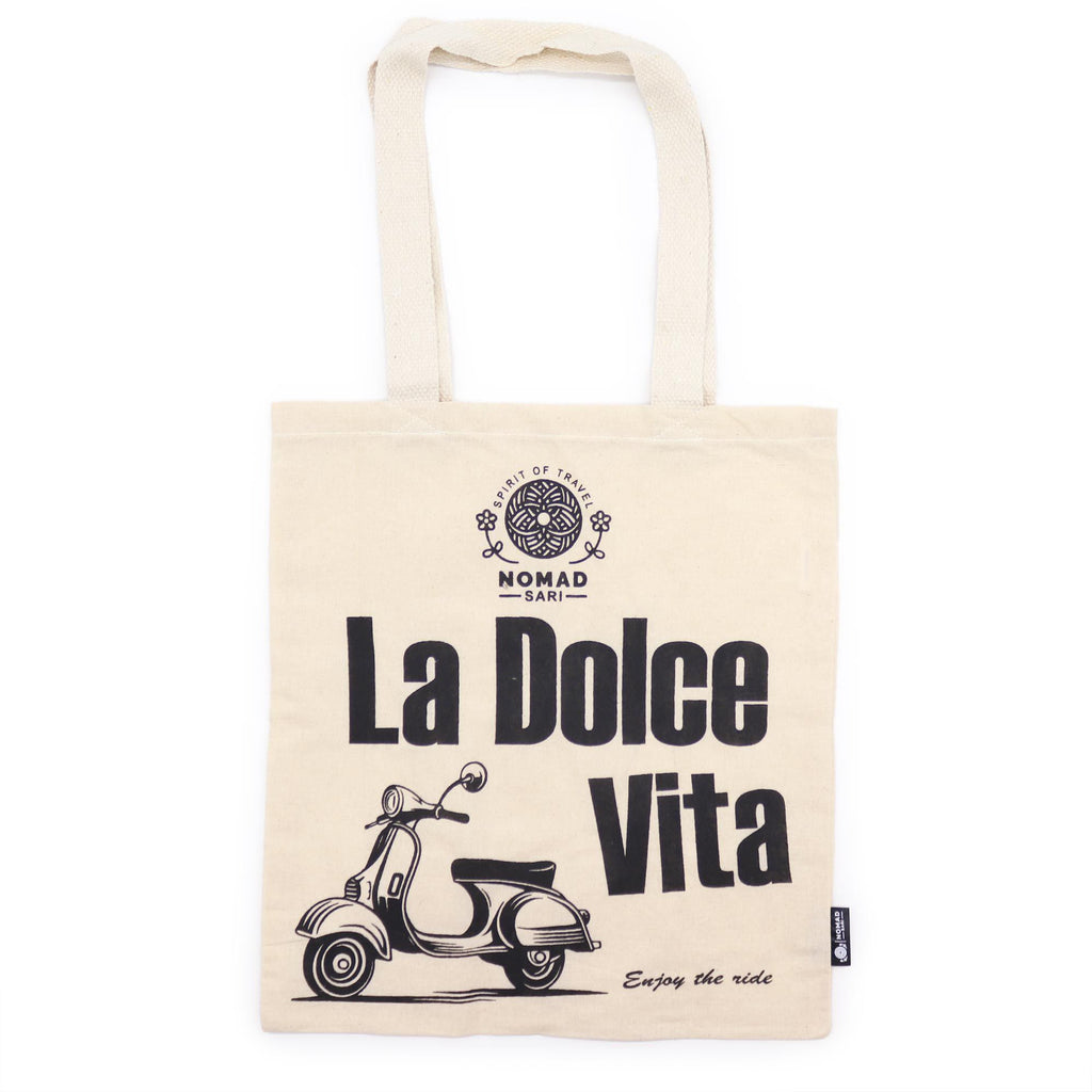 Nomad Sari Iconic Basic Tote Bag - La Dolce Vita - Natural 4oz