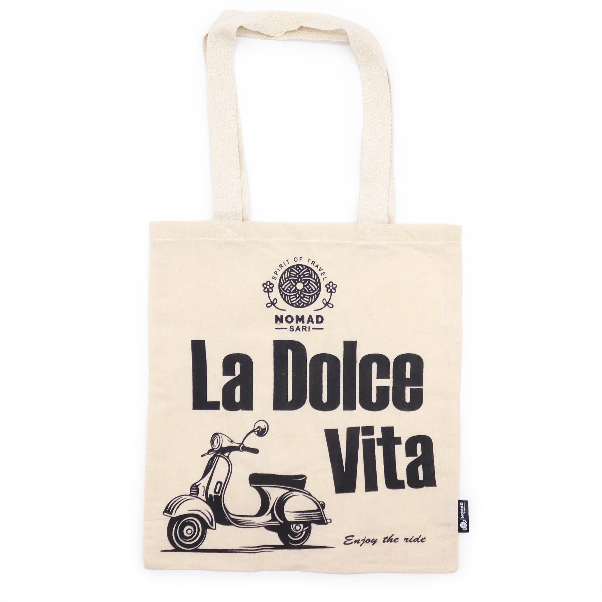 Nomad Sari Iconic Basic Tote Bag - La Dolce Vita - Natural 4oz
