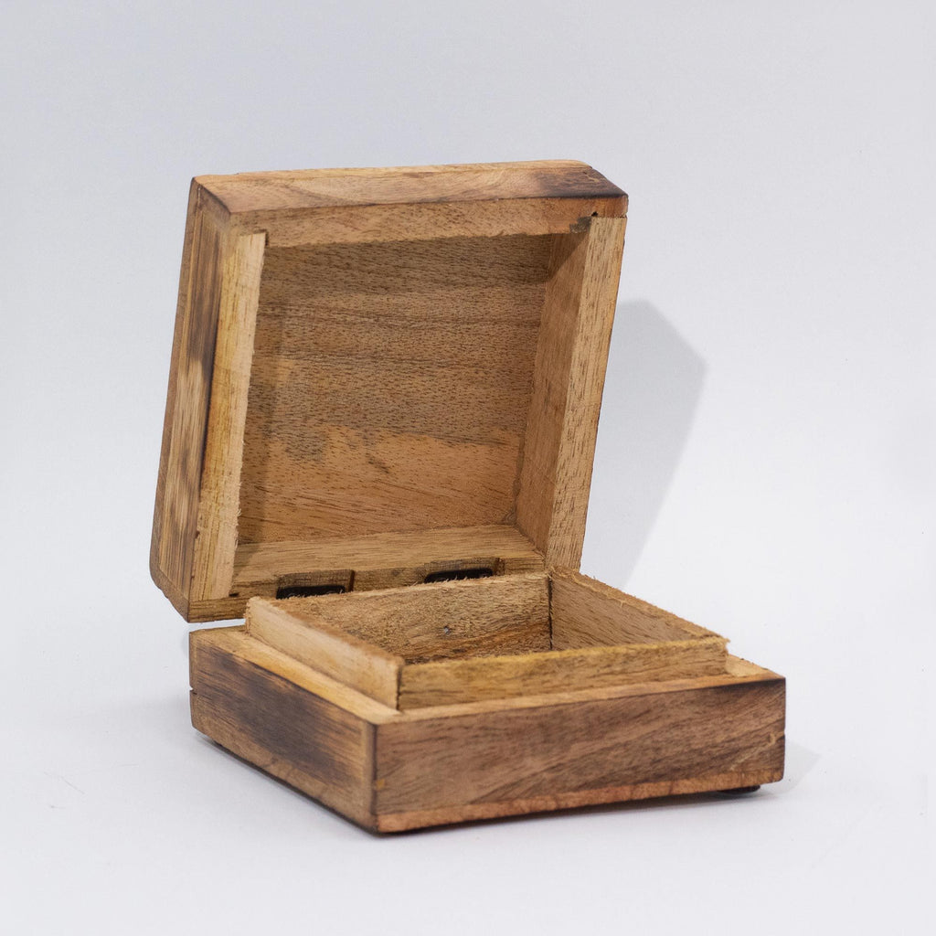 Hop Hare Medium Enamelled Square Box - The Sun