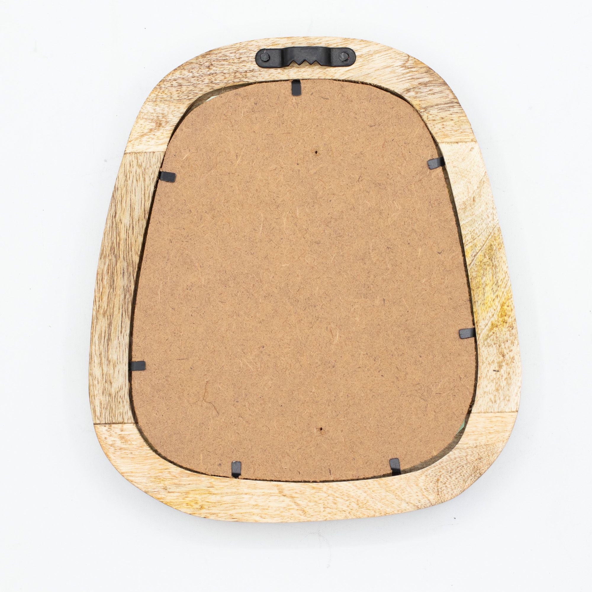 Set of 3 Pebble Shaped Mirrors - Light Wood Finish