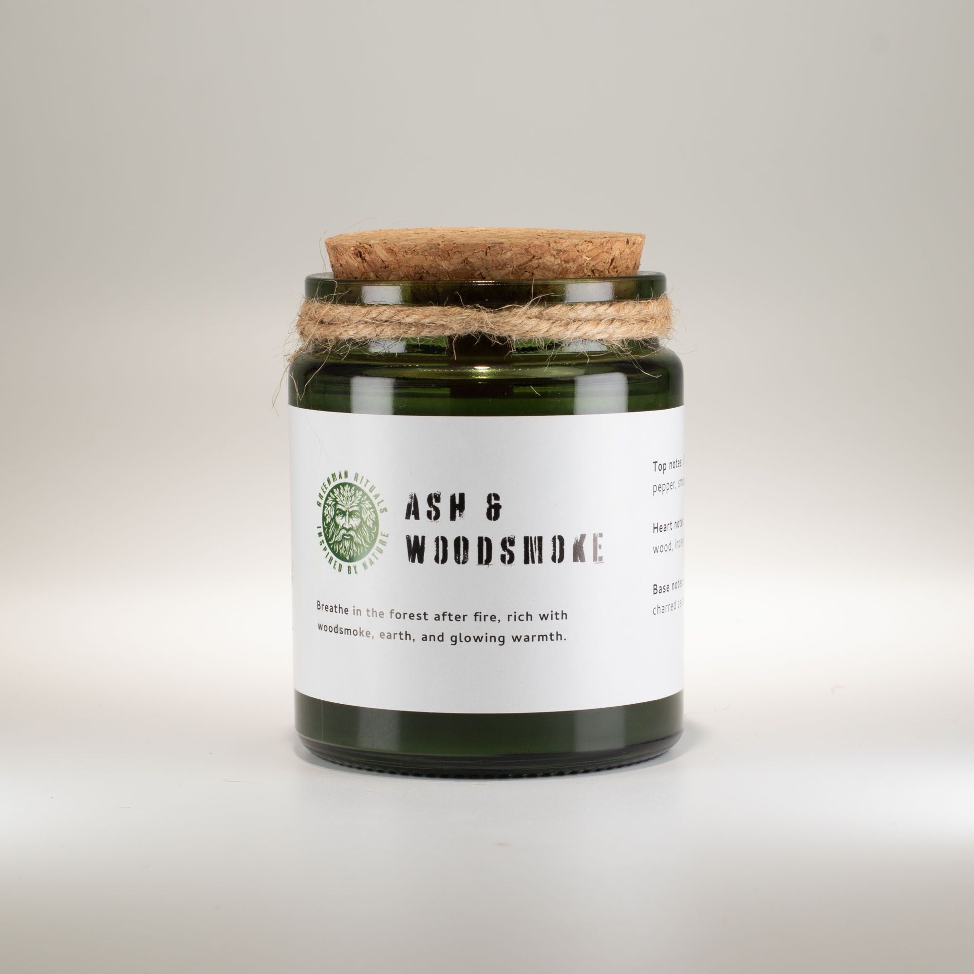 Greenman Woodwick Soy Candle – Ash & Woodsmoke