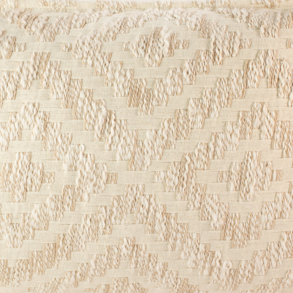 Classic Cushion Cover - Neutral Geo Creme - 30x50cm - Lumber Style